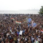 Fans gathered at Wankhede Stadium, Mumbai/Image-BCCI