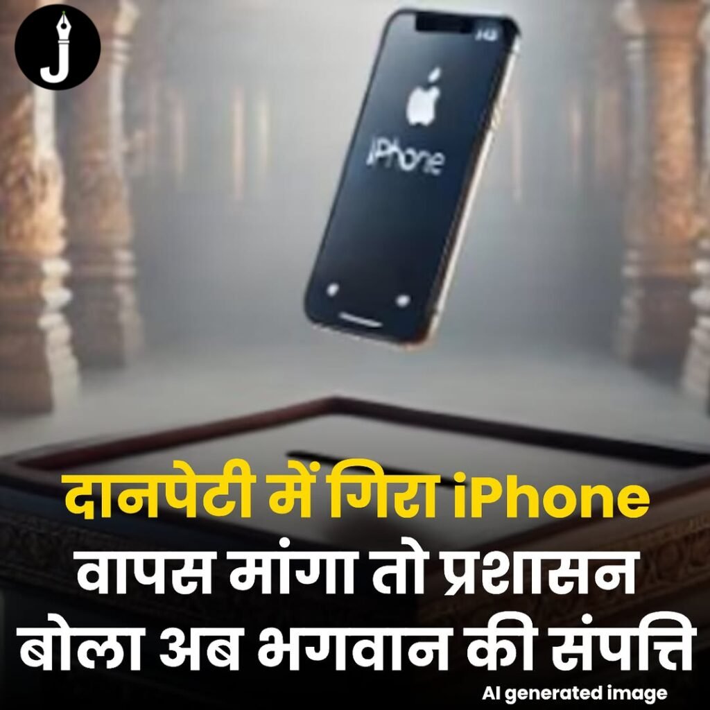 Breaking News: मंदिर के दनपेटी गिरा iphone, मांगने पर प्रशशन ने कहा भगवान की संपत्ति